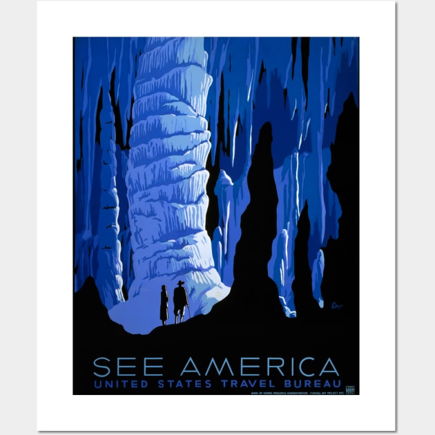 Vintage Travel Poster See America USA 1936 Wall Art by vintagetreasure